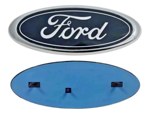 BLUE & CHROME 2005-2014 Ford F150 FRONT GRILLE/ TAILGATE 9 inch Oval Emblem 1PC U.S. Part One