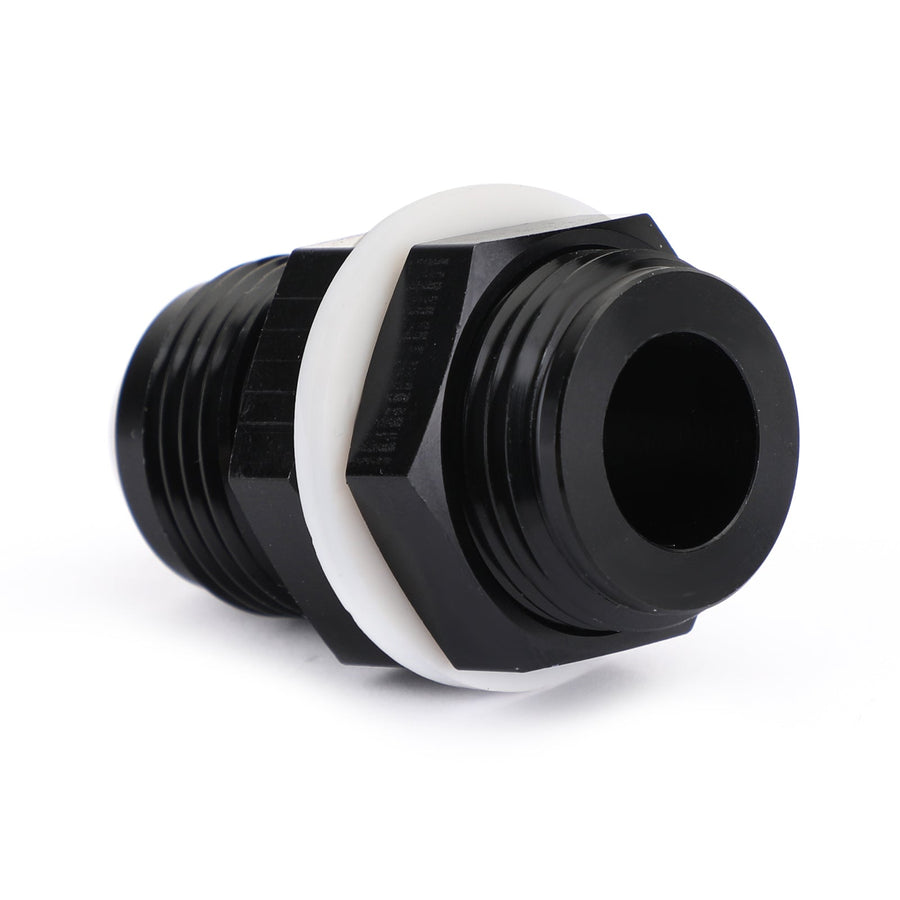 10 AN AN10 Flare Fuel Cell Bulkhead Fitting With Washer Black Generic U.S. Part One