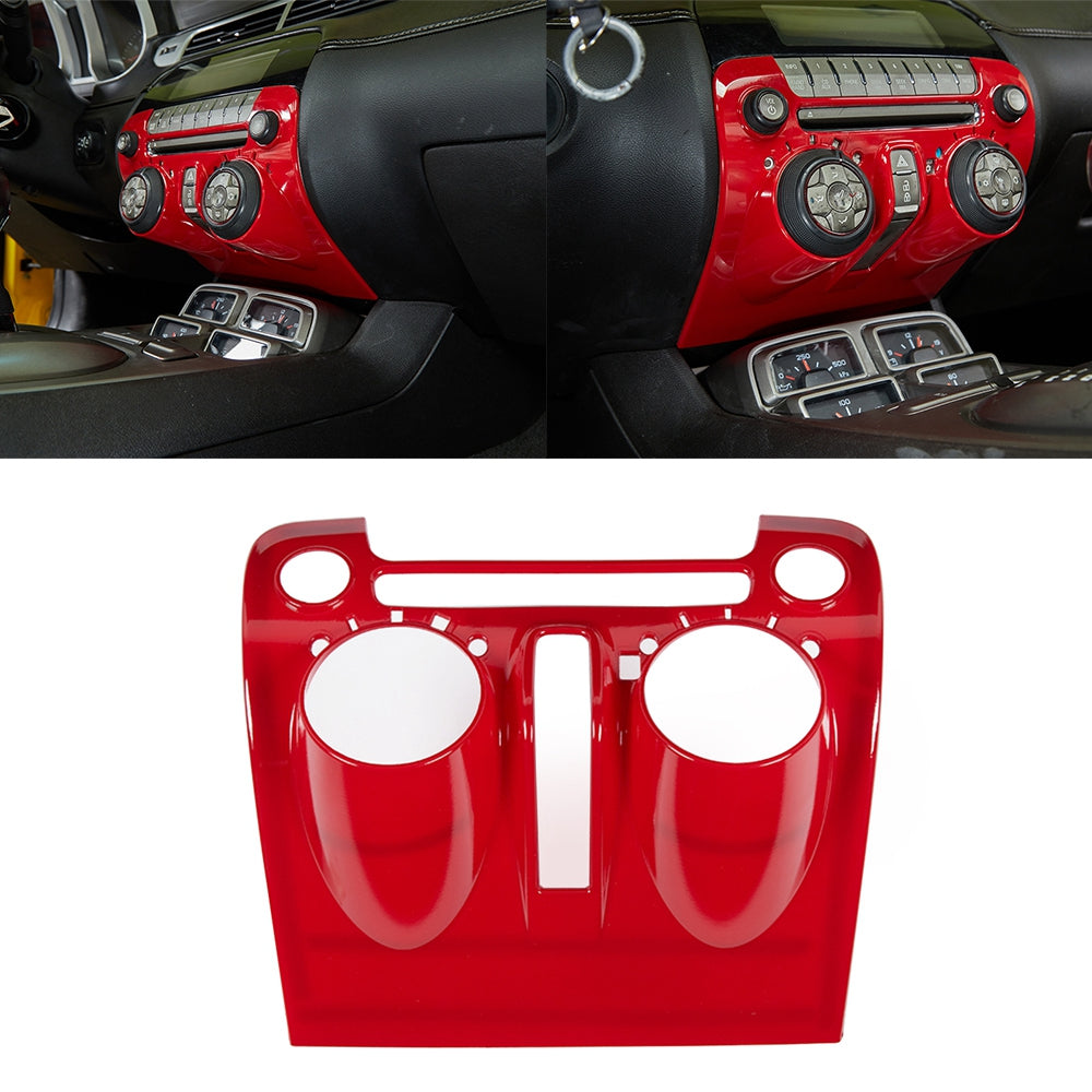 10-15 Chevr Camaro ABS Red Central Control Instrument Panel Cover Trim Generic U.S. Part One