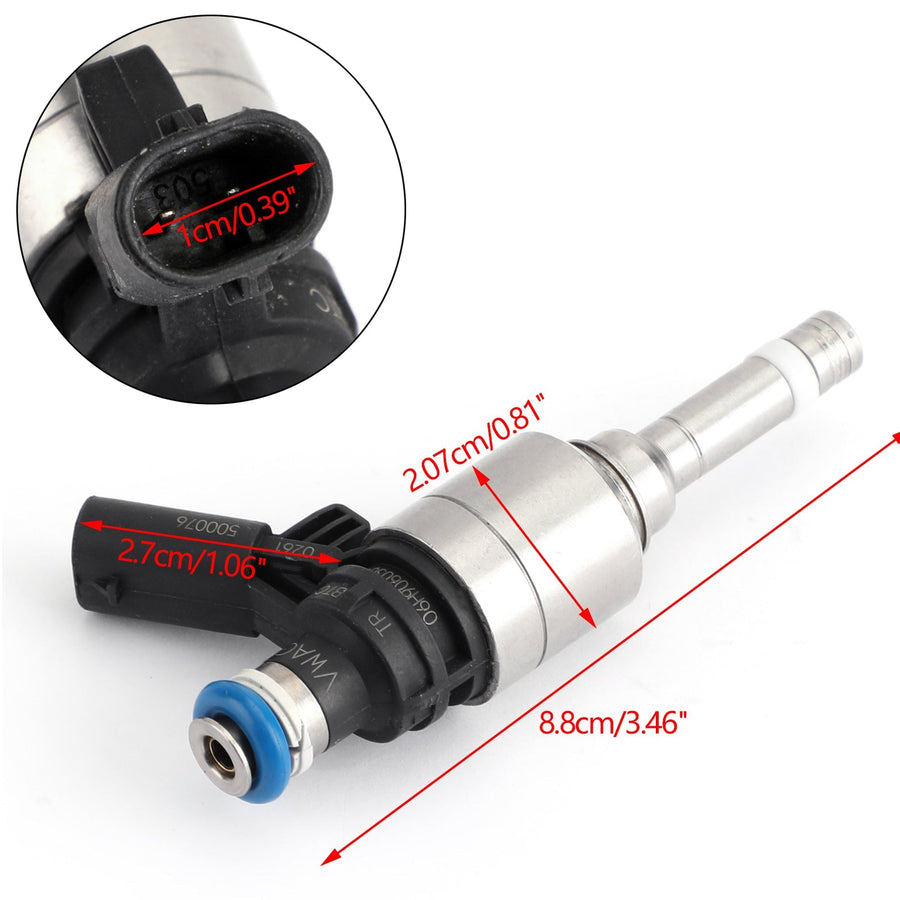 06H906036G 1x Fuel Injectors For Audi A4 A3 A5 TT VW T5 Eos CC 2.0L Turbo 0261500076 Generic U.S. Part One