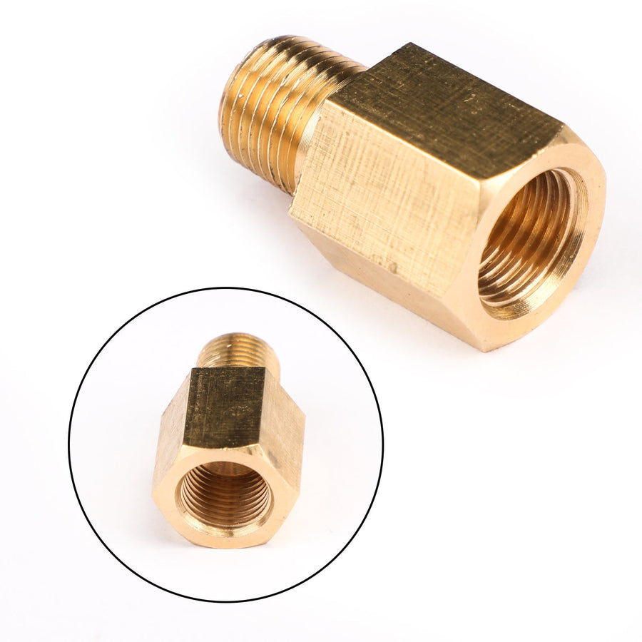 1/8 NPT Female To 1/8 BSPT Male Adapter Gauge Sensor Thread Oil Pressure Adapter Generic U.S. Part One