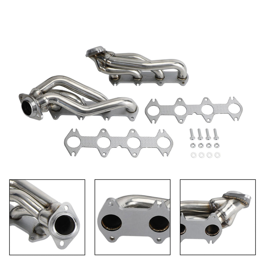 04-10 Ford F150 5.4 V8 Stainless Exhaust Manifold Shorty Headers Performance Generic U.S. Part One