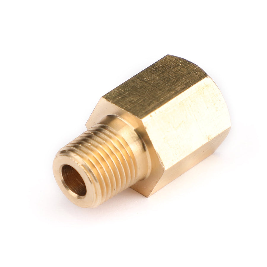 1/8 NPT Female To 1/8 BSPT Male Adapter Gauge Sensor Thread Oil Pressure Adapter Generic U.S. Part One