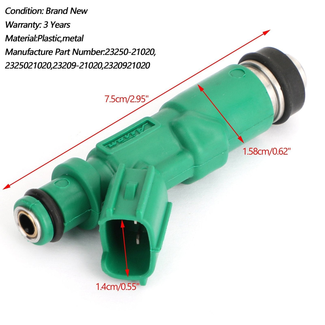 2000-2005 Toyota Echo 4PCS Fuel Injectors 23250-21020 Generic