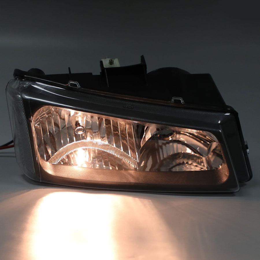 03-06 Silverado 1500/3500/1500 HD/500 HD Black Housing Clear Side Headlights/Lamp Assembly 10396913 15199557 2503224 Generic U.S. Part One
