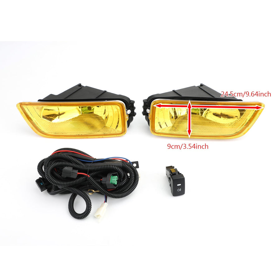Generic Yellow Lens Fog Lights + Switch For 2003-2007 Honda Accord / 2004-2008 Acura TL US Part One