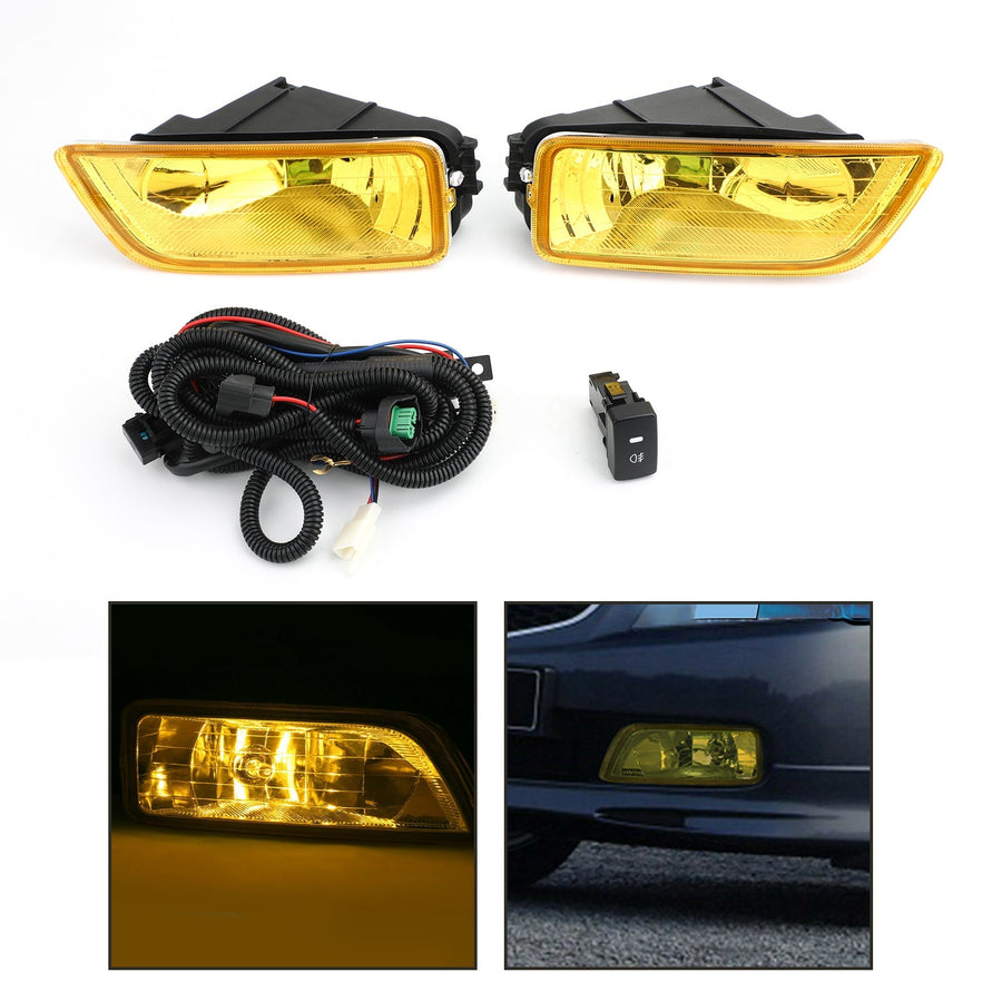 Generic Yellow Lens Fog Lights + Switch For 2003-2007 Honda Accord / 2004-2008 Acura TL US Part One