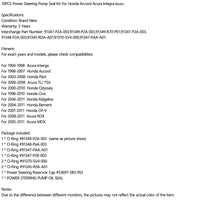 Thumbnail for 10PCS Power Steering Pump Seal Kit For Honda Accord Acura Integra 91347-P2A-003 Generic U.S. Part One