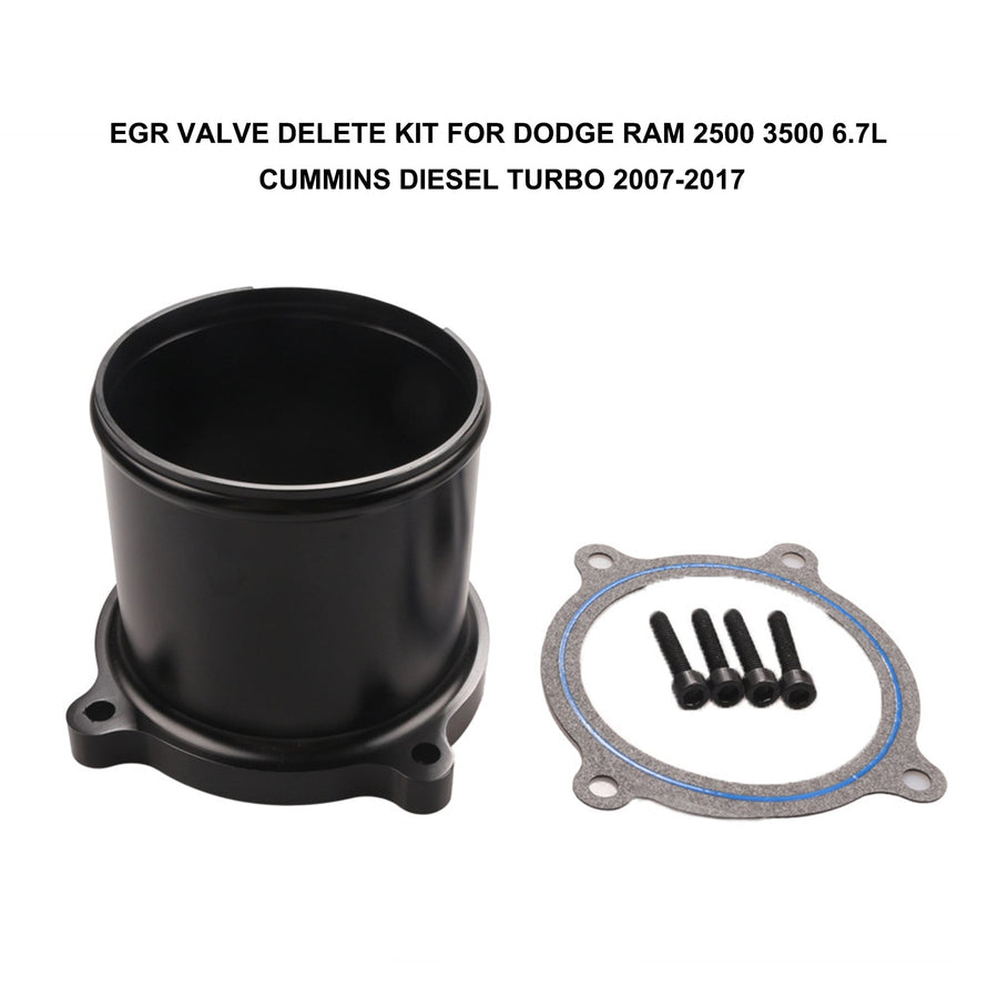 07-17 Dodge Ram 2500 3500 6.7L Cummins Diesel Turbo EGR Valve Delete Kit Generic U.S. Part One