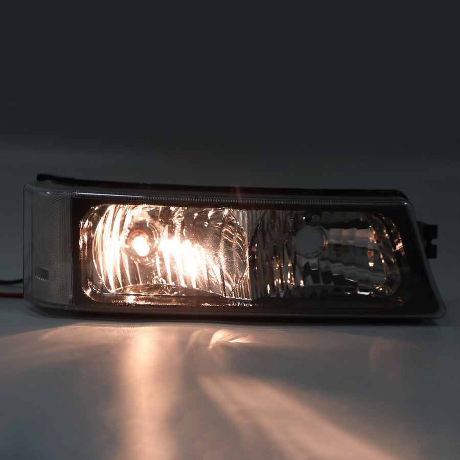 03-06 Silverado 1500/3500/1500 HD/500 HD Black Housing Clear Side Headlights/Lamp Assembly 10396913 15199557 2503224 Generic U.S. Part One