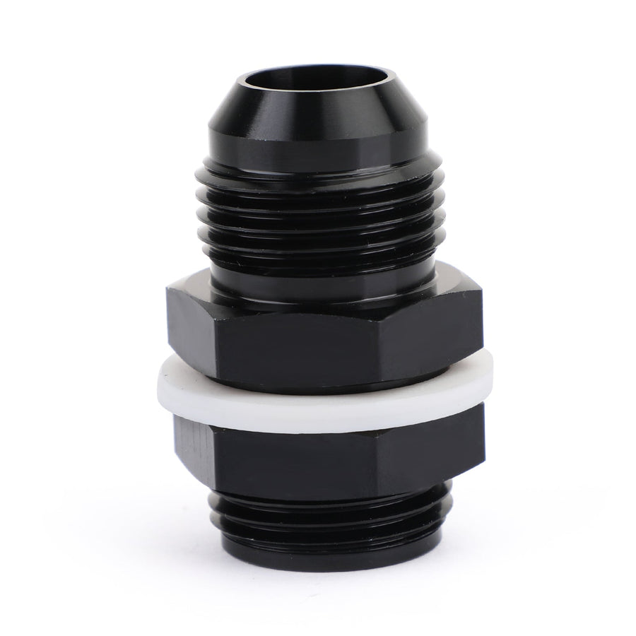 10 AN AN10 Flare Fuel Cell Bulkhead Fitting With Washer Black Generic U.S. Part One