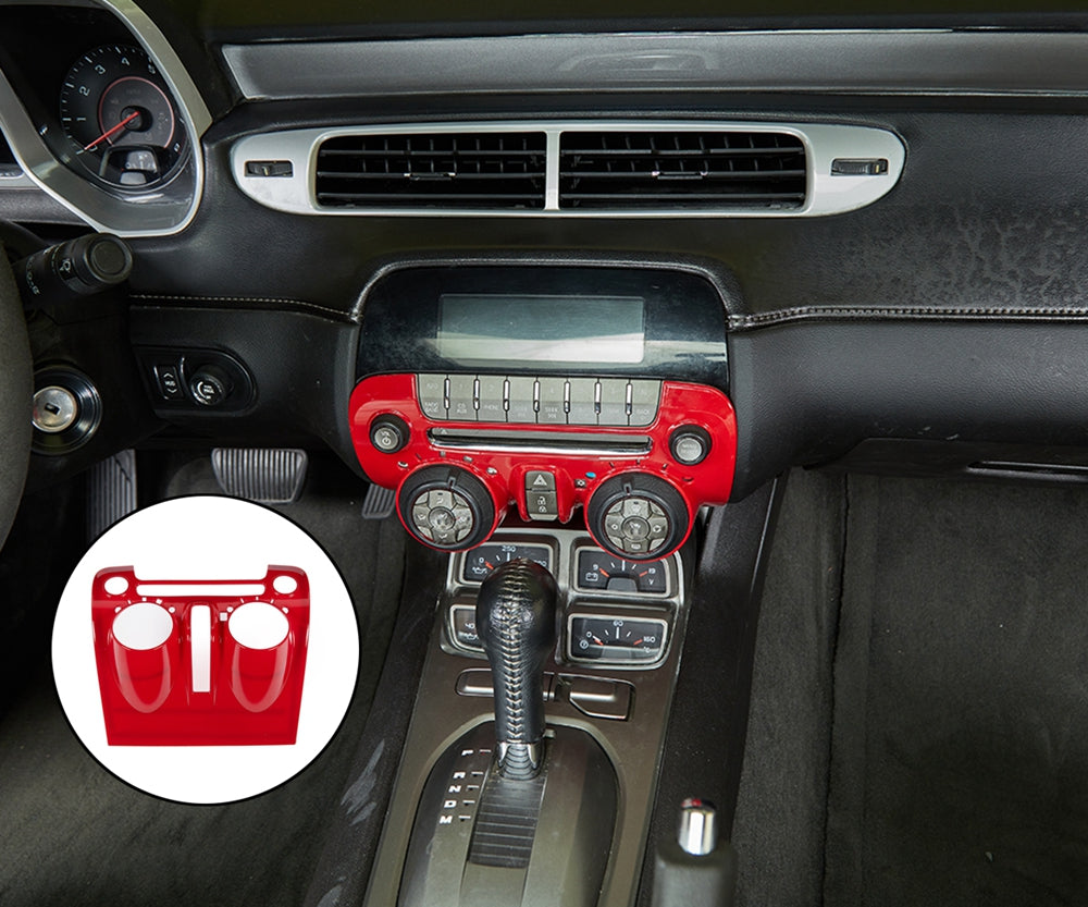 10-15 Chevr Camaro ABS Red Central Control Instrument Panel Cover Trim Generic U.S. Part One