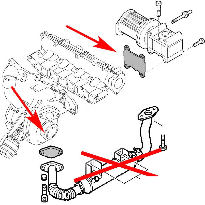 EGR Removal Blanking Kit for Opel Vauxhall Cdti Saab Tid Fiat Alfa Lancia1.9 Generic US Part One
