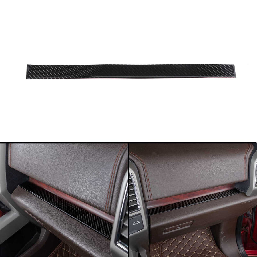 Carbon Fiber Inner Co-pilot Storage Slot Mat Cover Trim For Ford F150 2015- Generic US Part One