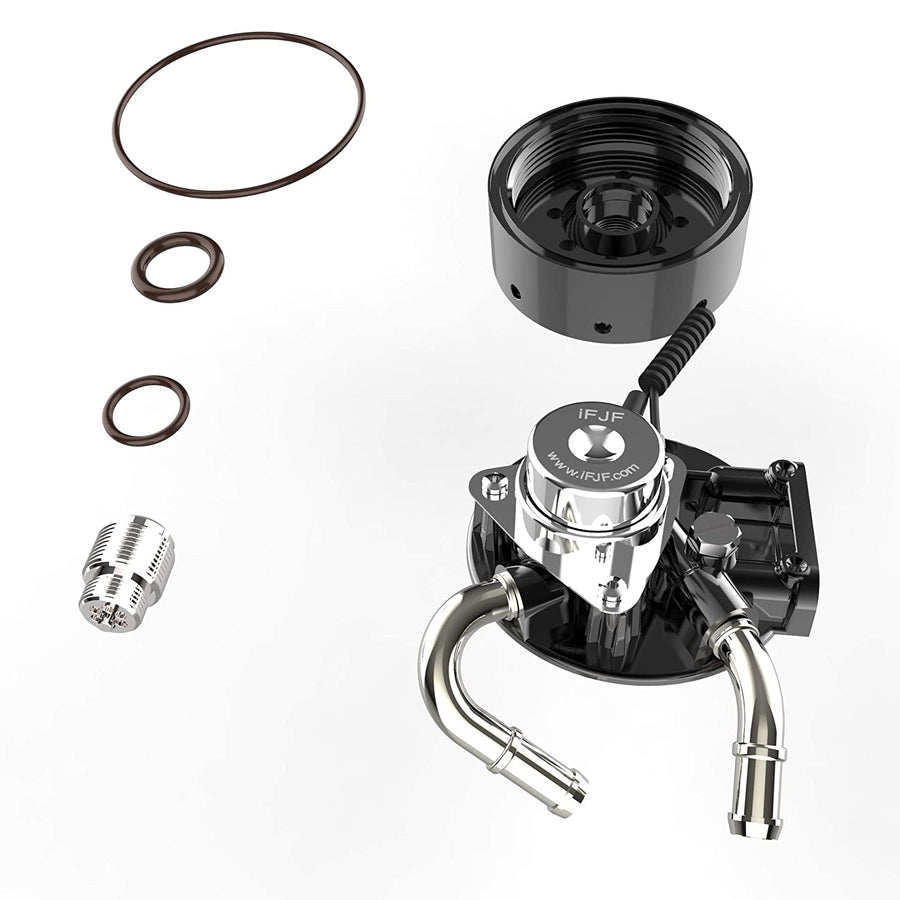 iFJF 12642623 Fuel filter head with Pump and 1R-0750 Adapter Refit Head For GM Duramax 6.6L V8 2004-2013 Chevy/GMC Fuel Filters Diesel Engine U.S. Part One