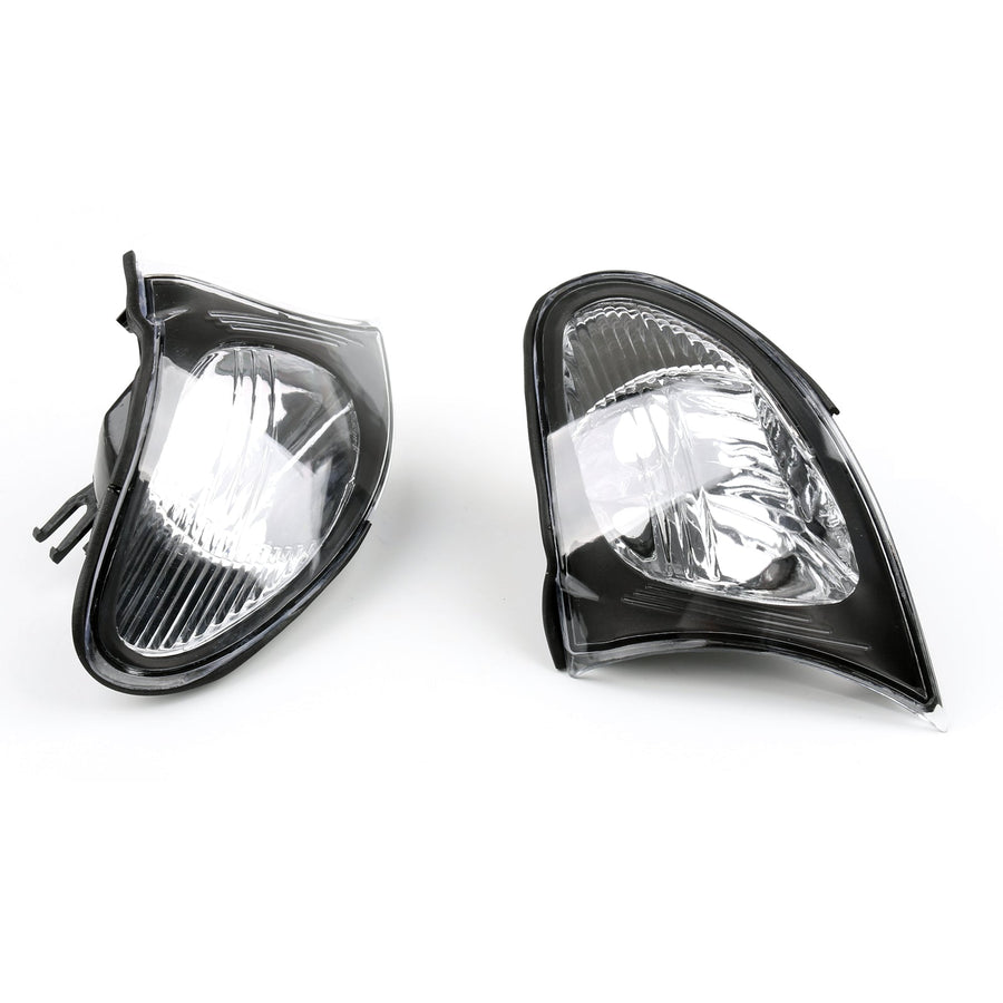02-05 BMW E46 3-Series 4Dr Euro  Corner Lights - Crystal Clear W/ Smoke Trim Fit Generic U.S. Part One