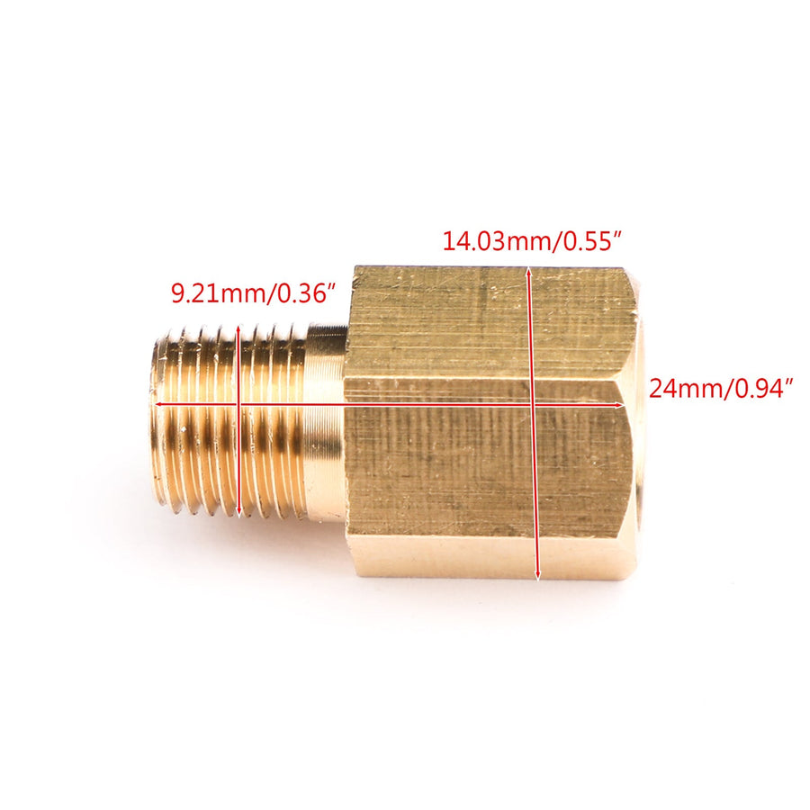 1/8 NPT Female To 1/8 BSPT Male Adapter Gauge Sensor Thread Oil Pressure Adapter Generic U.S. Part One
