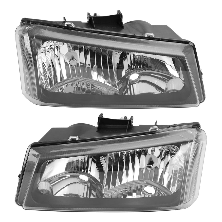 03-06 Silverado 1500/3500/1500 HD/500 HD Black Housing Clear Side Headlights/Lamp Assembly 10396913 15199557 2503224 Generic U.S. Part One