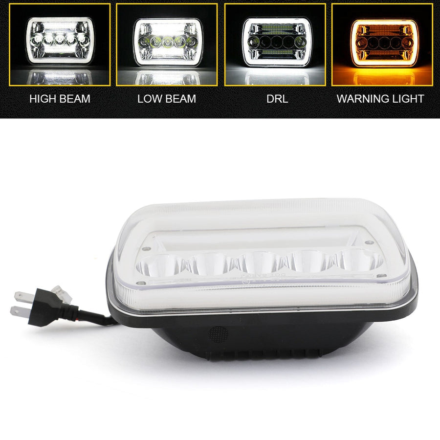 Pair 7x6"LED Headlight Hi/Lo Beam DRL For Chevy Express Cargo Van 1500 2500 3500 Generic US Part One