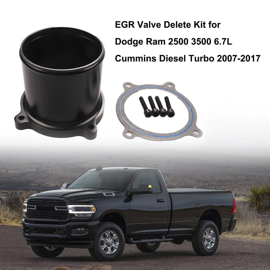 07-17 Dodge Ram 2500 3500 6.7L Cummins Diesel Turbo EGR Valve Delete Kit Generic U.S. Part One