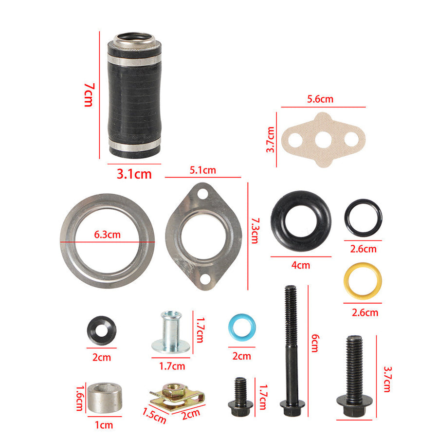 03-10 Ford 6.0 6.0L F250 F350 EGR Cooler Intake Manifold Gasket Set with Hose Generic U.S. Part One