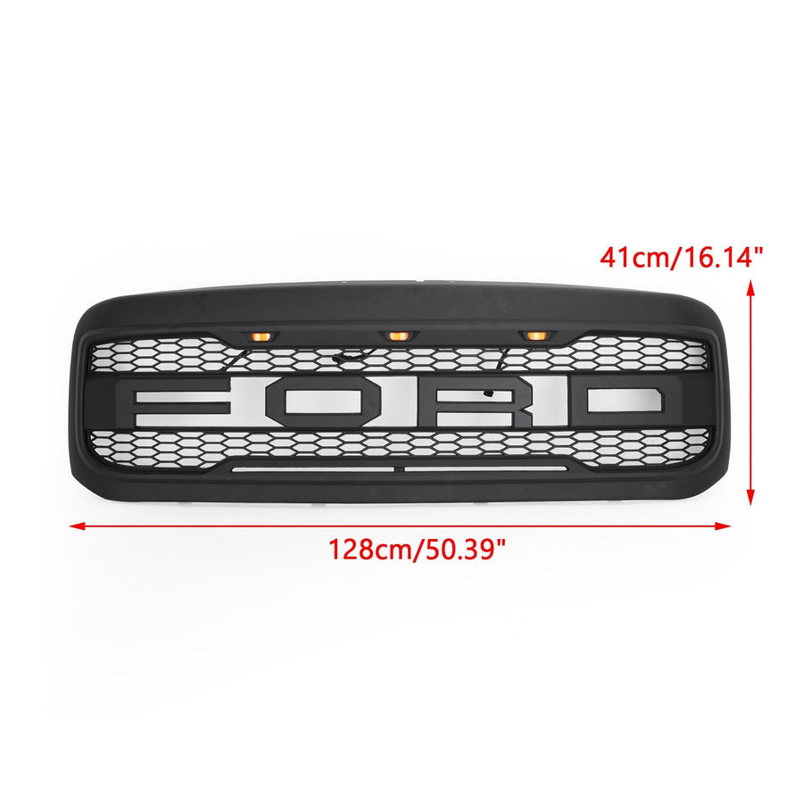 1999-2004 Ford F250 F350 F450 F550 Raptor Style Grill Super Duty Black Generic U.S. Part One