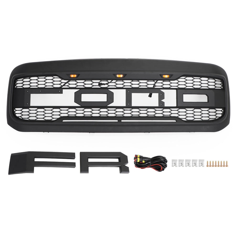 1999-2004 Ford F250 F350 F450 F550 Raptor Style Grill Super Duty Black Generic U.S. Part One