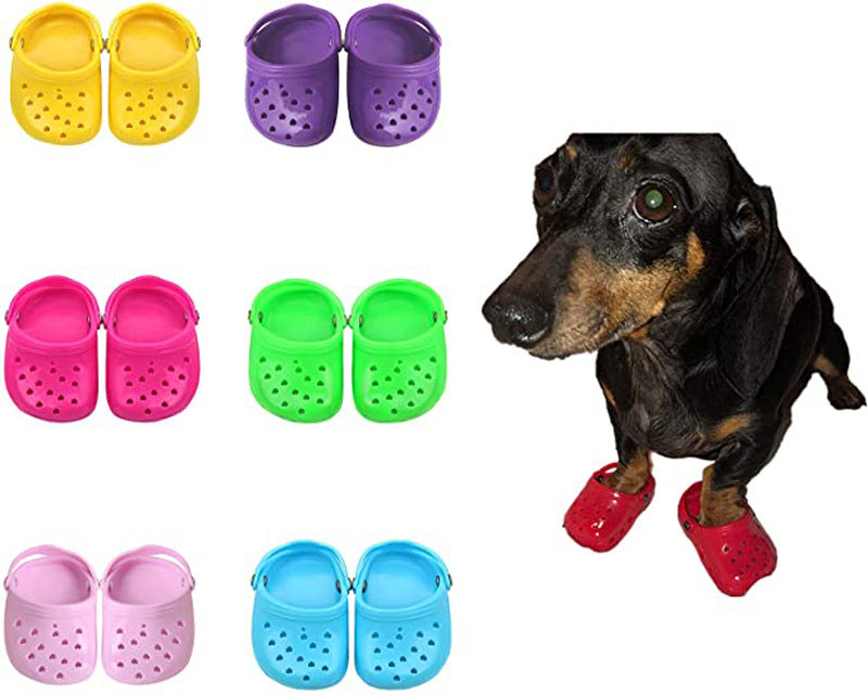 TikTok Pet Dog Shoes, Breathable Mesh Dog Sandals with Rugged Anti-Slip Sole, Lovely Dog Shoes for Small Dogs, Adjustable Breathable Comfortable Dog Shoes for Spring and Summer (Bule, 2PC) U.S. Part One