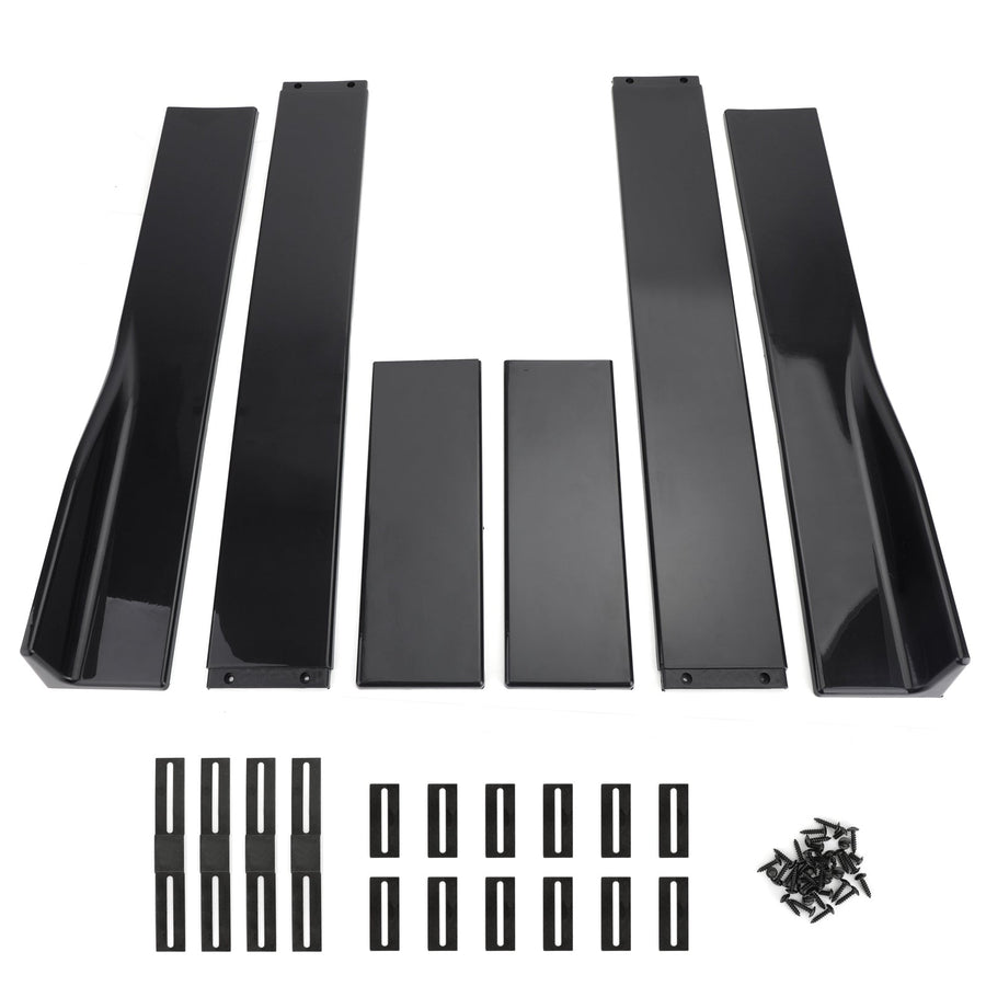 10Pcs ABS Front Bumper Spoiler Diffuser Side Skirt Rear Lip Splitter Canard Kits Generic U.S. Part One