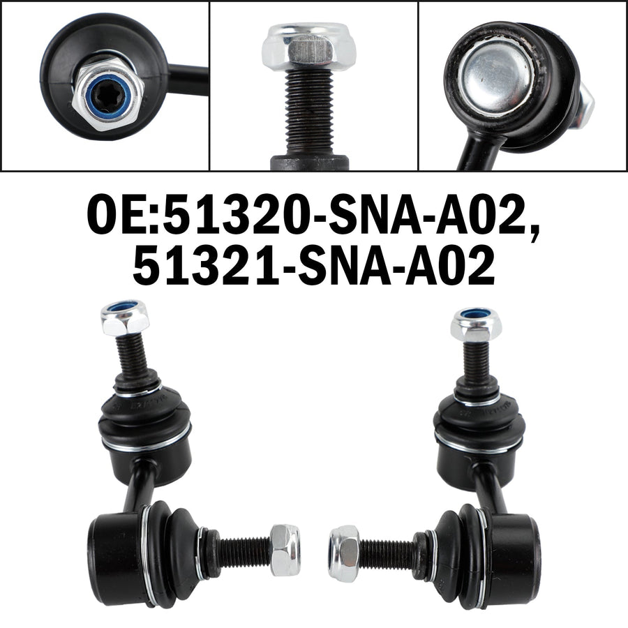 06-11 Honda Civic Front Sway Stabilizer Bar Link Set 51320/51321-SNA-A02 Generic U.S. Part One