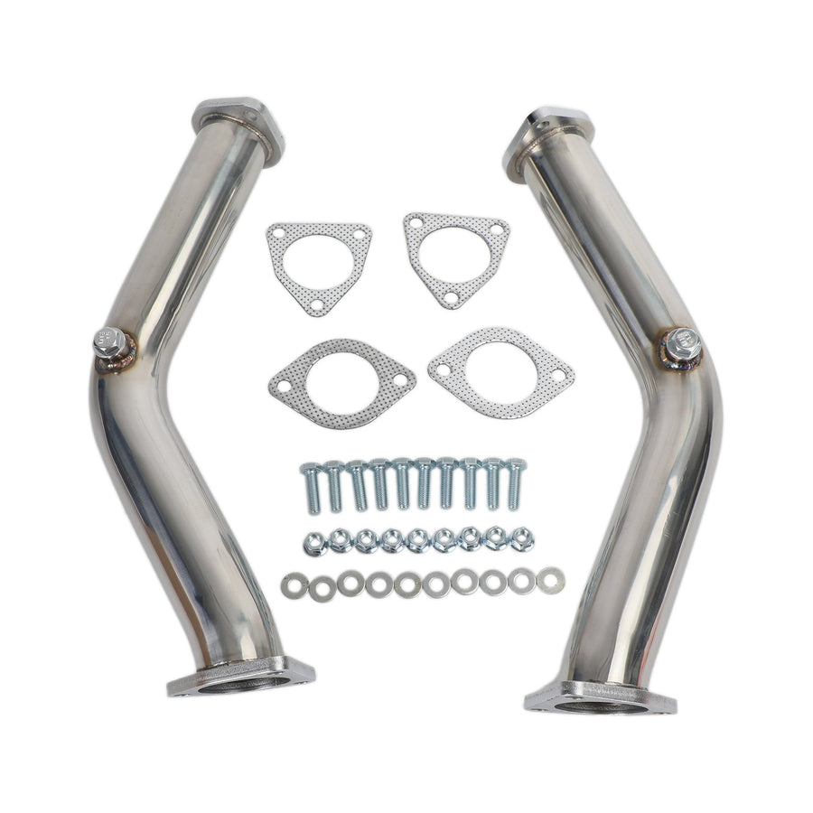 2 Test Pipes Decat Non Reson Straight Exhaust For 03-06 Nissan 350Z Infiniti G35 FX35 Generic U.S. Part One