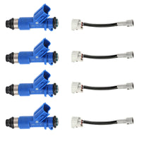 Thumbnail for 4PCS Fuel Injectors 16450RWCA01 Fit Honda Civic Fit Acura RSX W/Adapters 410CC Generic US Part One