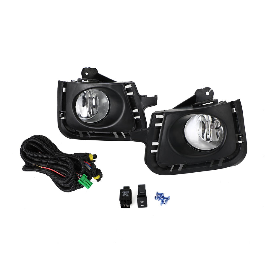 12-14 Toyota Prius C  Clear Lens Front Bumper Fog Light Lamps w/Bezel+Switch Generic U.S. Part One