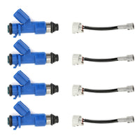 Thumbnail for 4PCS Fuel Injectors 16450RWCA01 Fit Honda Civic Fit Acura RSX W/Adapters 410CC Generic US Part One
