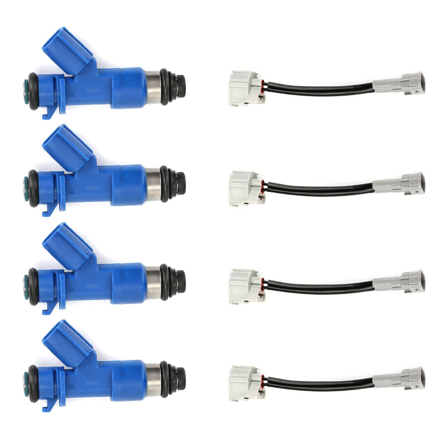 4PCS Fuel Injectors 16450RWCA01 Fit Honda Civic Fit Acura RSX W/Adapters 410CC Generic US Part One