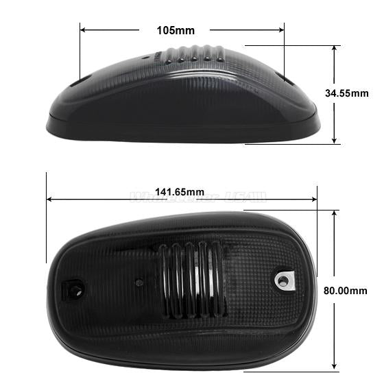 5x264146BK Black Cab Marker Light Covers+base for Dodge Ram 2500 3500 4500 2003-2018 U.S. Part One