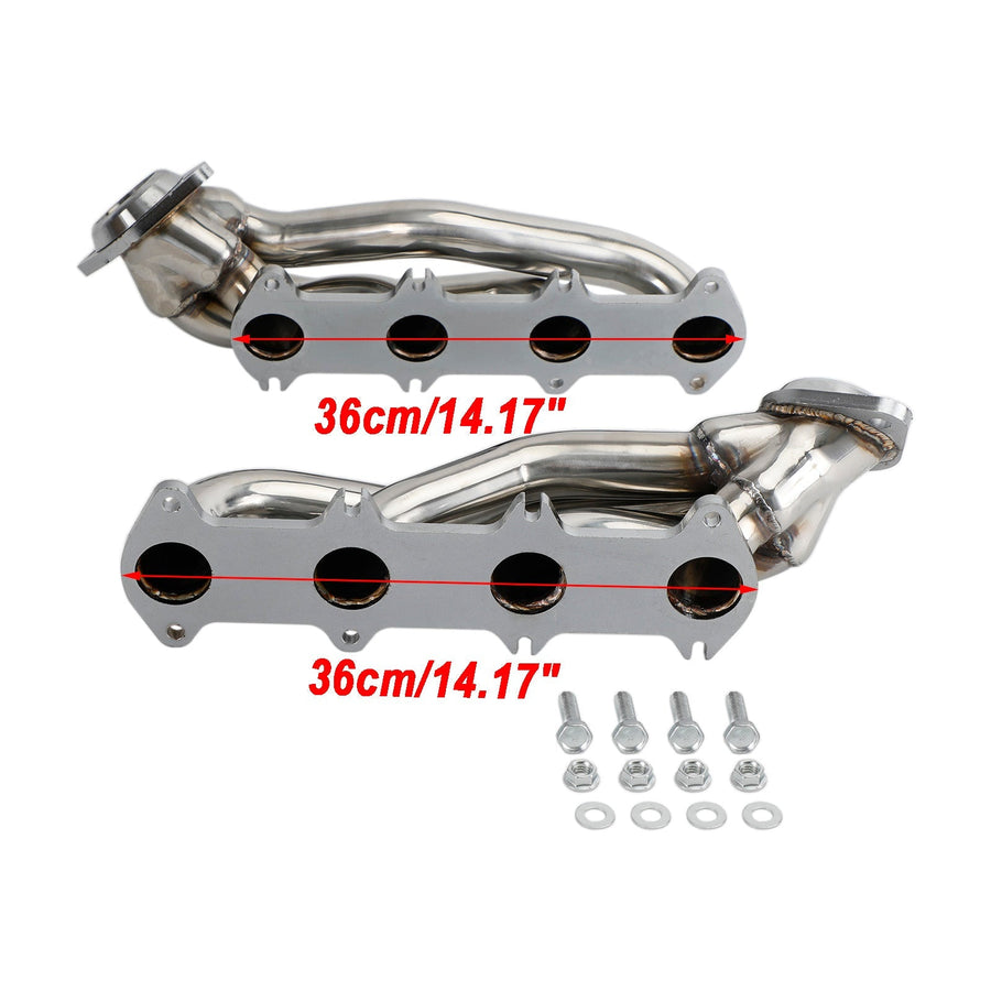 04-10 Ford F150 5.4 V8 Stainless Exhaust Manifold Shorty Headers Performance Generic U.S. Part One