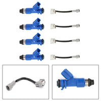 Thumbnail for 4PCS Fuel Injectors 16450RWCA01 Fit Honda Civic Fit Acura RSX W/Adapters 410CC Generic US Part One