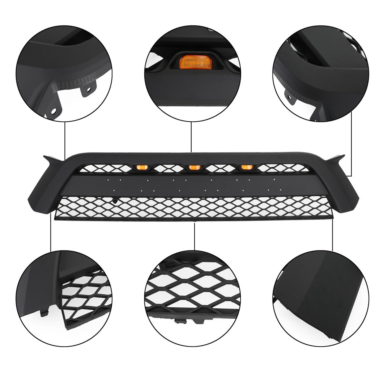 10-13 4Runner TRD Pro Style Front Bumper Grille Matte Black Grill Generic