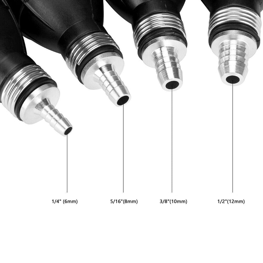 1/4- 1/2" Hand Primer Bulb Outboard Car Marine Boat Gas Fuel Line Pump All Fuels Generic U.S. Part One