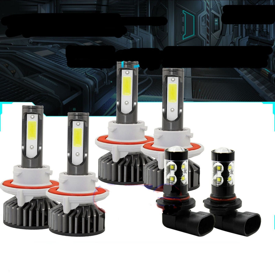 6000K White LED Headlight for Ford F250 F350 F450 2005-2019 6000K White LED Headlight Fog Light Bulbs 6pcs U.S. Part One