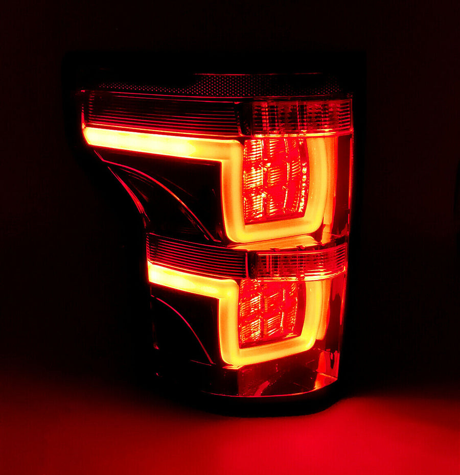 LED Tail Lights Lamps Smoked Lens W/O Blind Spot for 2015 2016 2017 Ford F150 U.S. Part One