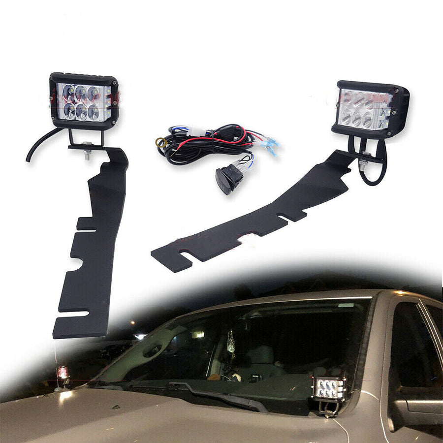 Ditch Side Shot 60W 6000k LED Light Pods Kit Fit for 4th Gen RAM 1500 2500 3500 U.S. Part One