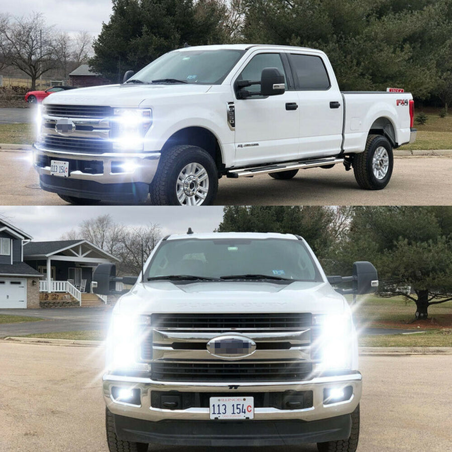 6000K LED Headlight Hi/Lo + Fog Light Bulbs for Ford F250 F350 F450 2005-2019 U.S. Part One