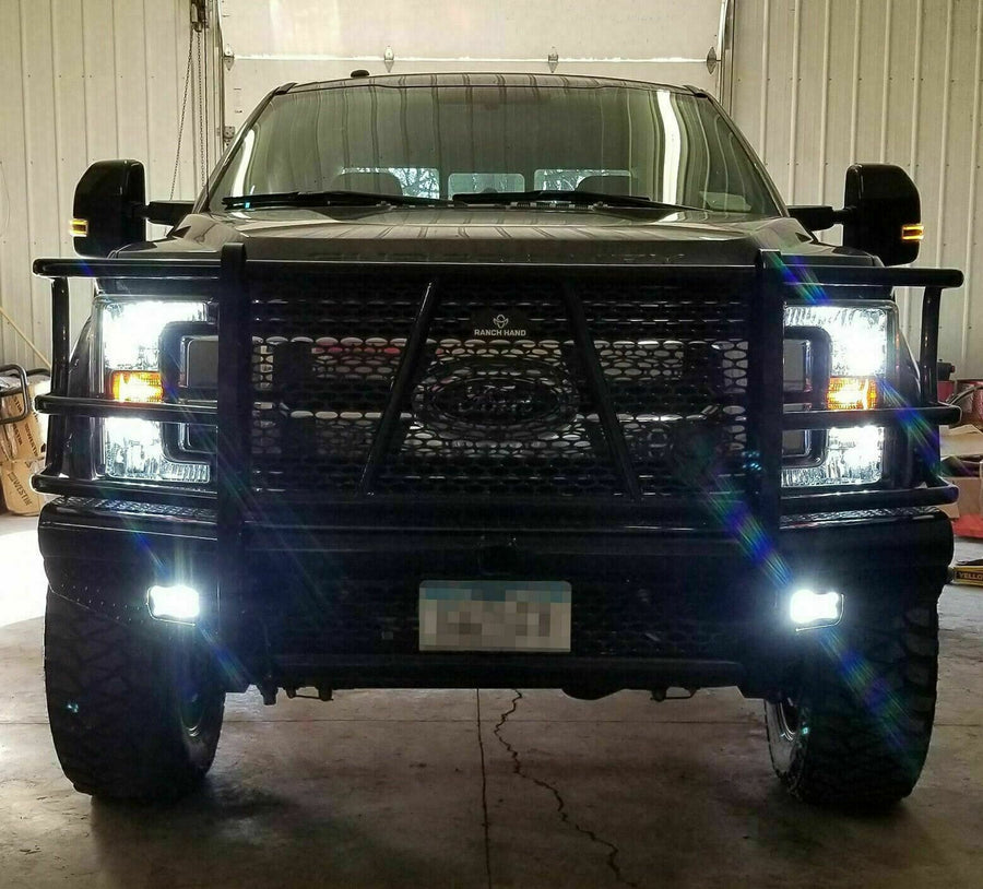 8000K LED Headlights For Ford F250 F350 F450 2005-2019 LED Headlights Fog Light 8000K Ice Blue Bulbs U.S. Part One