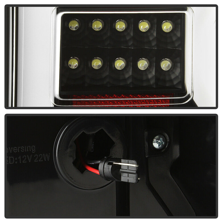 1500 Full LED Tube Tail Lights+LED 3rd Brake Lamp for Blk 2014-2017 Chevy Silverado U.S. Part One