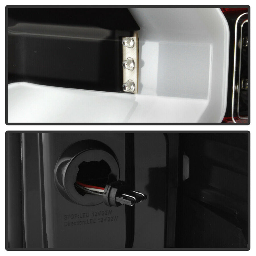 1500 Full LED Tube Tail Lights+LED 3rd Brake Lamp for Blk 2014-2017 Chevy Silverado U.S. Part One