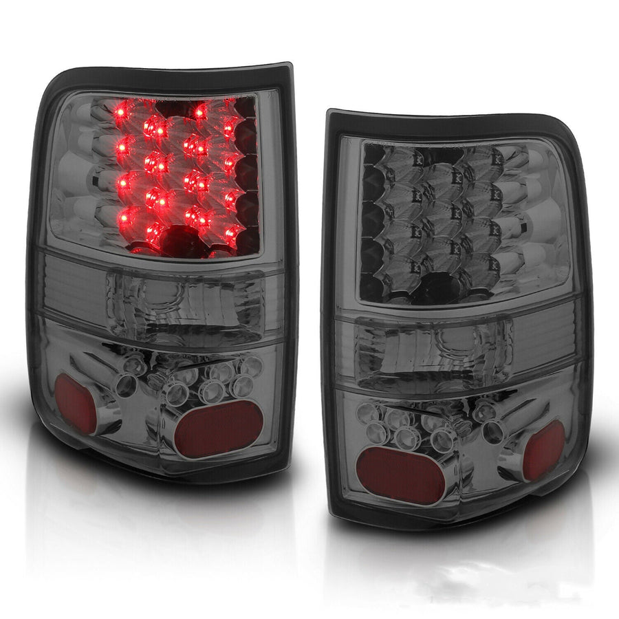Pickup Smoke LED Rear Brake Tail Lights Pair 2004 2005 2006 2007 2008 for Ford F150 U.S. Part One