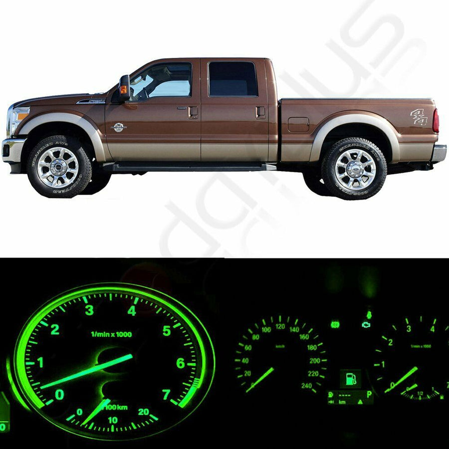 LED Kit Instrument Gauge green Light Bulbs for 1999-2001 Ford F-250 Super Duty U.S. Part One