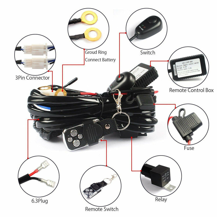 21 Inch LED Light Bar Lower Bumper Bracket Kits+Remote 2003-2020 Dodge Ram 2500/3500 U.S. Part One